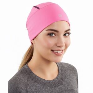 Lululemon Pink Brisk Ponytail Run Toque - O/S, Reversible!